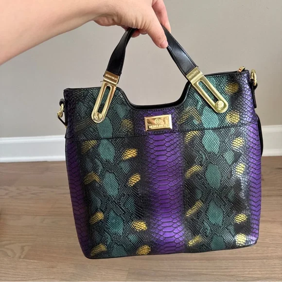 Fashion Tote Bag Snake Embossed - Picture 2 of 10